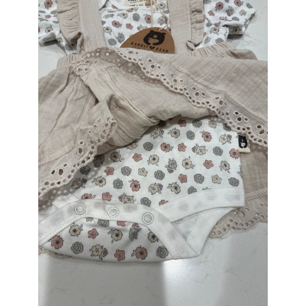 100% Organic Cotton 2 Piece Outfit New Rabbit And Bear